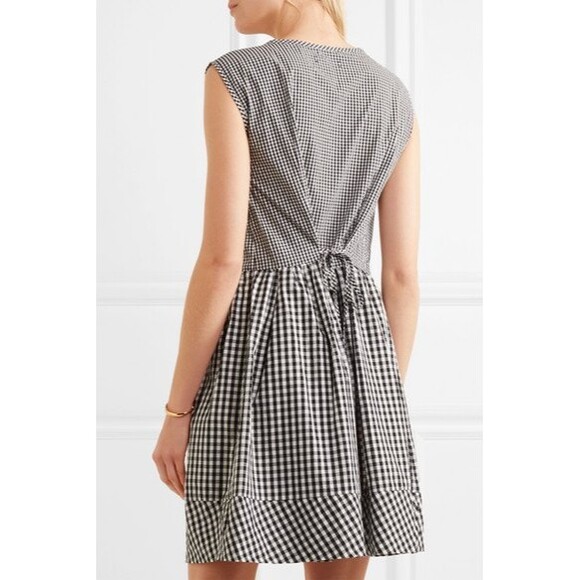 Madewell Gingham Checked Tie-Back Crew Neck Sleeveless Cotton Dress (NWT) - Picture 3 of 8